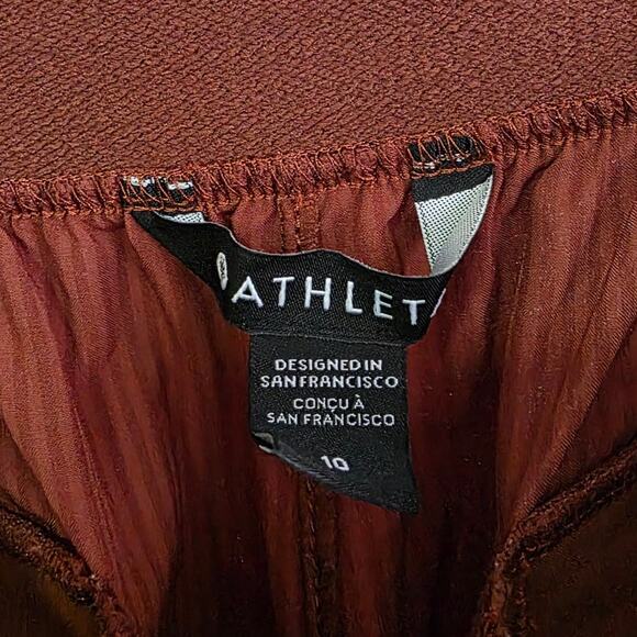 Athleta Vienna Cargo Pant City Stripe Brown Wide Leg High Rise Hike Pants - Picture 5 of 9